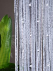 1pc Pearl Bead String Curtain, 39.37*78.74in Tassel Window Curtain Partition Curtain Decorative Hanging Curtain, Glitter Home Decor - 1PC - View 5