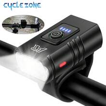 Luz delantera LED para bicicleta, faro recargable tipo C para bicicleta de montaña y carretera, fácil de instalar, accesorios para ciclismo - BK02-4 piezas - Ver 1