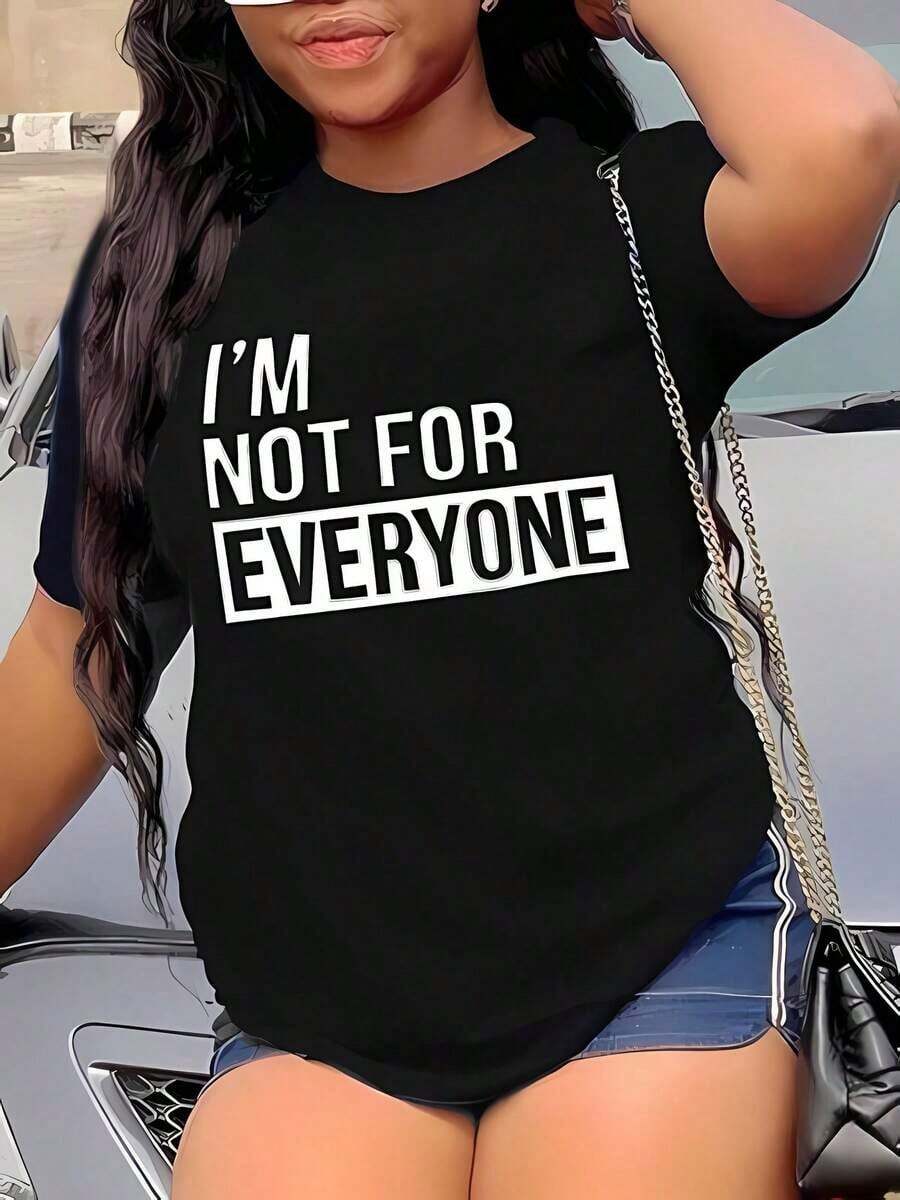 1 pieza de camiseta negra con estampado llamativo para mujer, cuello redondo, camiseta casual de algodón, tejido de punto de elasticidad media, corte regular para damas, ideal para primavera/verano/otoño, Día de la Madre, Día de la Independencia, Día de los Veteranos, 180g 100% algodón suave. - Negro - Ver 1