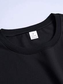 1 camiseta gráfica casual de verano para hombre - Poliéster ligero, corte regular, cuello redondo, con estampado "e=mx5" y diseño de coche, transpirable y cómoda para atuendos casuales. - Negro - Ver 5