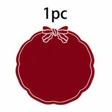 1/2/4pcs, Festive Bow Fabric Placemat, Suitable For Wedding Party Table Decoration Placemat, PVC Hot Stamping Placemat Simple Fashion Table Mat, Coffee Machine Mat, Non-Slip Heat Insulation Mat, Suitable For Wedding Parties, Festive Celebrations, Picnic Camping, Birthday Banquet Table Decoration Placemat - Multicolor - View 12