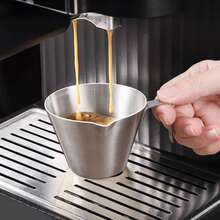1pc Thick 304 Stainless Steel Coffee Extraction Cup With Measurement Scale, Milk Frothing Pitcher For Espresso Dosing - Multicolor - View 5