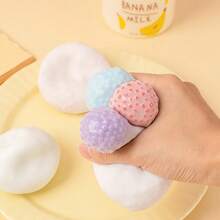 2-Pack Soft White Ball Squishy Toys – Ultra Soft Slow Rebound Stress Relief Fidget Toys – Mochi Style Sensory Squeeze Toys For Relaxation & Fun - 隨機顏色 - 查看 3