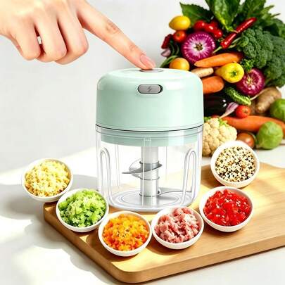 Máy băm tỏi điện, máy xay tỏi mini cầm tay, máy ép tỏi điện gia dụng, máy băm tỏi sạc USB, thiết kế nhỏ gọn, dễ vệ sinh và là dụng cụ nhà bếp thiết thực.