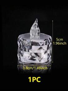 24pcs Flameless LED Tea Lights, Battery Powered, Suitable For Yoga/Home/Wedding Decor, Holiday Gifts And Romantic Ambiance Decoration, Crystal Decor Plastic Candles, Indoor Decor, Perfect For Christmas, Party, Outdoor, Dining Table, Halloween, Anniversary, Holidays And Proposal, Restaurant, Camping, Fall Decor, Harvest Festival Decor, Room Decor, Bedroom Decor (Warm White, Batteries Included) (1.5" X 1.9") - Warm Color - View 11