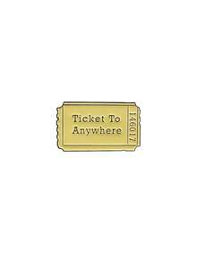 1/2pcs Artistic Ticket English Text Brooch, Petite Creative Soft Color High-Quality Accessory To Enhance Outfit, Suitable As Gift For Friends And Family With Great Atmosphere - Multicolor - View 8