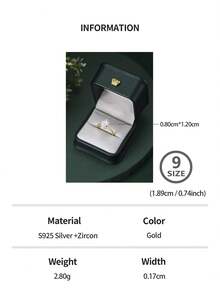 1 chiếc nhẫn hình bầu dục cổ điển bằng bạc sterling 925 mạ vàng 14K, 3 carat, kèm hộp quà, quà tặng kỷ niệm cho bạn gái, nhẫn cưới, trang sức tinh tế. - Vàng - Xem 10