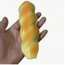 1 món đồ chơi bánh mì mềm dẻo, đàn hồi chậm, giống thật, bánh bông lan PU - Thích hợp làm quà tặng ngày lễ, quà tặng vui nhộn và dễ thương, quà sinh nhật, quà Phục sinh, quà Halloween, quà Giáng sinh, quà tặng tiệc tùng, đồ chơi bóp mềm, đồ chơi giảm căng thẳng, bánh bao bóp mềm. - que bột xoắn - Xem 7