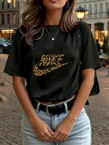 Women T-Shirts - Black - View 4