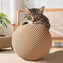 大号剑麻猫玩具球 | 剑麻材质，可供猫咪自娱自乐，适合室内外假日玩耍，是中型猫的理想之选，也是圣诞节/万圣节/国际猫日送给猫主人的绝佳礼物 - 棕色 - 查看 10