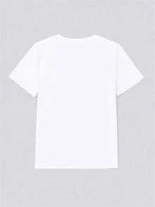 Women's Summer Short Sleeve T-Shirt With Bow Print, Versatile Casual Top For Women, Stylish And Relaxed Clothing, Cute Short Sleeve Blouse For Ladies And - [白色的] - 查看 2