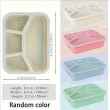 4-Compartment Premium Bento Box, High-Quality Transparent Lid, Dishwasher & Microwave , Multi-Color Options - Suitable For Office Workers And Students To Prepare Meals, Student Meal Solution, Food Portion Control, Leak-Proof Sealed Food Storage, Divided Food Container, Stackable Lunch Box, Reusable Tray, Perfect Kitchen Accessory - Multicolor - View 14