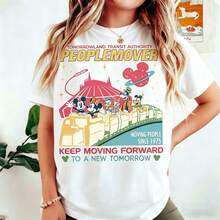 Buy VintageDisney Mickeyand Friends Space Mountain Shirts, And Tomorrow, The World Transportation Authority Passengers Will Express Disney Mickey Minnie Oversized T-Shirts And Move On, WDW Disneyland - trắng - Xem 1