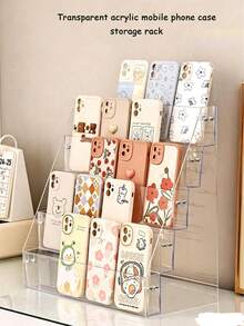 1 chiếc giá đựng điện thoại để bàn bằng acrylic trong suốt, giá đựng điện thoại nhiều tầng bằng acrylic trong suốt để bàn. - Trong sáng - Xem 7