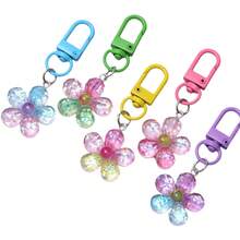 Flower Keychain. Small Flower Bag Charm. Bag Charm. Flower Pendant. Accessories Earphone Case Car Decor Halloween Transparent Flower Keychain Cute Keychain Pendant Bridesmaids Gift - Multicolor - View 9