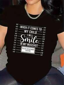 Camiseta para uso doméstico o en restaurante |     Duradera y ligera, con un diseño único con impresión de tabla de alturas, ideal para uso casual, ajuste cómodo, top elegante y moderno para uso diario, cuello redondo, tejido de elasticidad media - [Blanco] - Ver 6