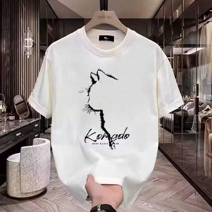 Men's T-Shirt 2026, Classic American Style (Casual / Streetwear USA), Breathable And Super Cool Fabric, Comfortable Crew Neck, Oversized Loose Fit – Cotton T-Shirt For Comfortable, Cool And Stylish American Looks - 酒紅色 - 查看 1
