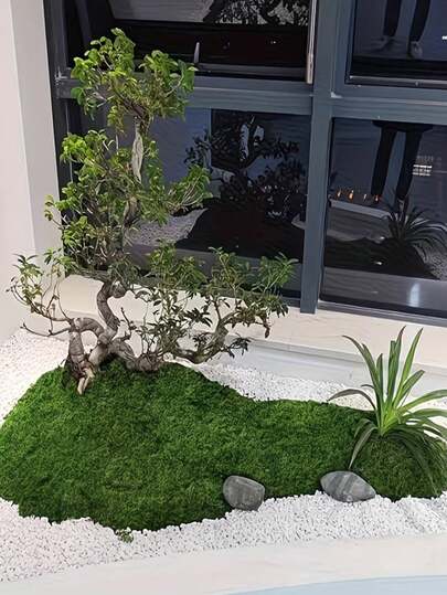 1pc 30g/50g/100g/200g/500g Artificial Moss, For Home Decor, Simulating Moss Micro-Landscape Arrangement, Lawn, Potted Plants
