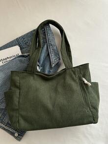 Large Capacity Handbag For Women, New Fashionable Versatile Commuter Shoulder Tote Bag - Green - View 6