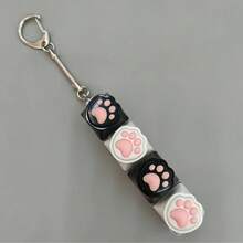 1pc Pressure Relief Cat Claw Keychain, Finger Toy, Mechanical Keyboard Switch Tester, Keychain, Desktop Decor, Phone Charm, Novelty Toy, Popular Stress Relief Toy - Multicolor - View 5