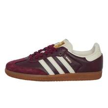 Adidas Samba OG Maroon Gold Metallic (Women's) - Maroon - View 2