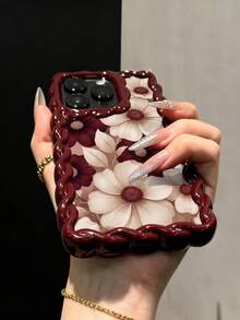 Ốp lưng điện thoại mềm mại, họa tiết hoa, tương thích với iPhone 17/17 Pro Max, 16/16 Pro/16 Pro Max, 15, XR, 7P/8P, P12 Pro Max, P13 Pro Max, P14 Pro Max, P13, P14, P11, P12, P14, XS/S/XS Max/7/8, kiểu dáng dễ thương và thời trang, dày dặn và bảo vệ tốt. - Nhiều màu - Xem 2
