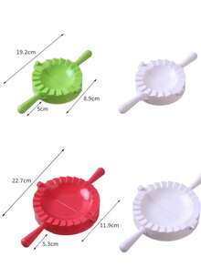 1pc Multi-Function Plastic Manual Dumpling Mold - Dumpling Press And Pie Mold, Homemade Dumpling/Chive Pie/Pastry Shaping Tool, Essential Kitchen Gadget, Easy To Use And Non-Stick - Multicolor - View 7