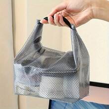 Waterproof Storage Bag, Fitness Clothing, Swimming Bathroom, Large Capacity Drawstring, Men's And Women's Outdoor Toiletries Bag - Large White - View 3