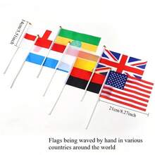 50pcs 2026 World Cup National Hand Held Flags, Cheering Flags, Small Flags, Small Red Flags, Colorful Flags, Tour Guide Flags - Multicolor - View 6