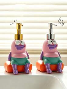 1 pieza Dispensador de jabón líquido recargable con diseño de pez de dibujos animados, envase portátil de tamaño de viaje para champú/gel de baño/loción, regalo sorpresa para amigos - Botella de jabón líquido Big Smart Fish - Ver 5