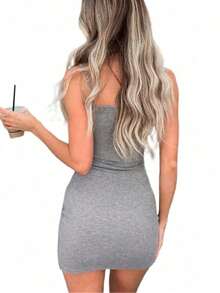 Solva Set de 3 vestidos sencillos y elegantes de estilo casual en negro, blanco y gris para uso diario - Multicolor 2 - Ver 5