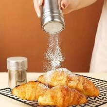 1pc Stainless Steel Powder Dispenser, Stainless Steel Powder Dispenser For Sugar Powder, Fine Mesh Design For Precise Spraying Of Cocoa Powder, Cinnamon Powder And Coffee Powder - Easy To Clean Structure Suitable For Home Baking, Restaurants And Cafes, Durable Metal Kitchen Tool, Essential For Cafes, Easy To Clean Material, Suitable For Pastry And Bakery Use, Colors And Styles Randomly Available - Multicolor - View 12