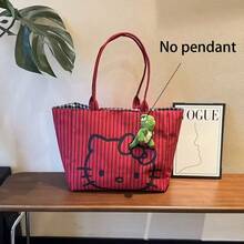 1 chiếc túi tote nữ hình hoạt hình dễ thương Sanrio, túi xách đeo vai đa năng cỡ lớn, túi công sở lý tưởng cho việc đi làm hàng ngày và làm quà tặng ngày lễ. - Nhiều màu - Xem 6