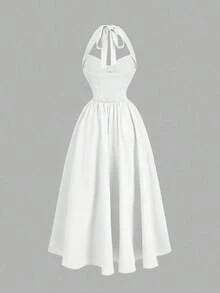 Women Midi Dresses - 白色的 - 查看 2