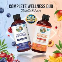 Mary Ruth's Morning + Hair Growth Bundle – 2-In-1 Morning Multivitamin & Hair Formula For Thinning Hair | Clinically Tested To Support Thicker Hair, Energy & Skin Health | Vegan, Non-GMO, Gluten-Free – 60-Day Supply - 瑪麗.露絲的晨間維生素 - 查看 1