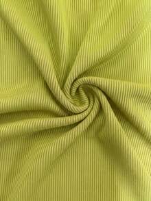 Women's Beaded Strap Solid Color Ribbed Tank Top Casual Summer - Olive Green - View 3