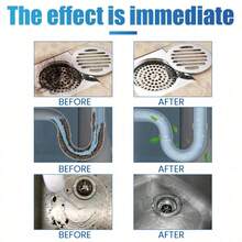 Pipe Unblocking Powder, Deep Cleaning, Anti-Clogging, Deodorizing, Pipe Unblocking Tool. Drain Pipe Clogging Removal Powder. Toilet & Kitchen Drain Deodorizing And Unblocking Cleaning Powder. Pipe Cleaning Tablets. Kitchen & Toilet Drain Clogging Cleaning, Unblocking, Odor Removal - Powdery - View 6