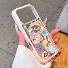Miniso Funda para teléfono con un bonito diseño de dibujos animados de Disney y carga magnética MagSafe de alta calidad para iPhone 17 Pro Max/16 Pro/15/14/13/16 Plus/17 Air/12/15 Pro. Resistente a caídas y huellas dactilares. Compatible con dispositivos Apple. - Rosa - Ver 2