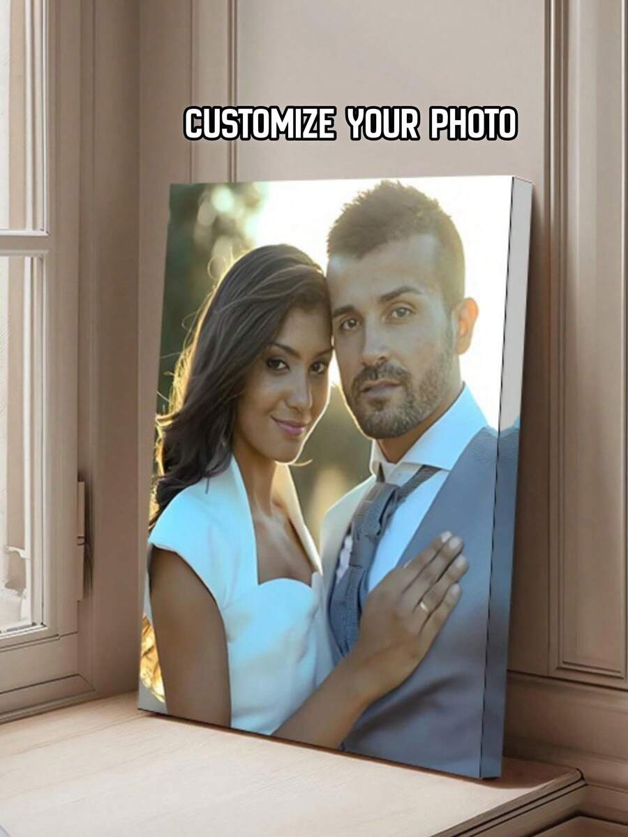 1pc Personalized Canvas Wall Art, Framed Painting, Wedding Keepsake, Mother's Day Gift, Graduation Keepsake, Father's Day, Birthday, Room Decor, Best Friend Gift, Family Gift, Boyfriend, Girlfriend, Couple, Friend, Aesthetic Home Decor, Thoughtful Gift