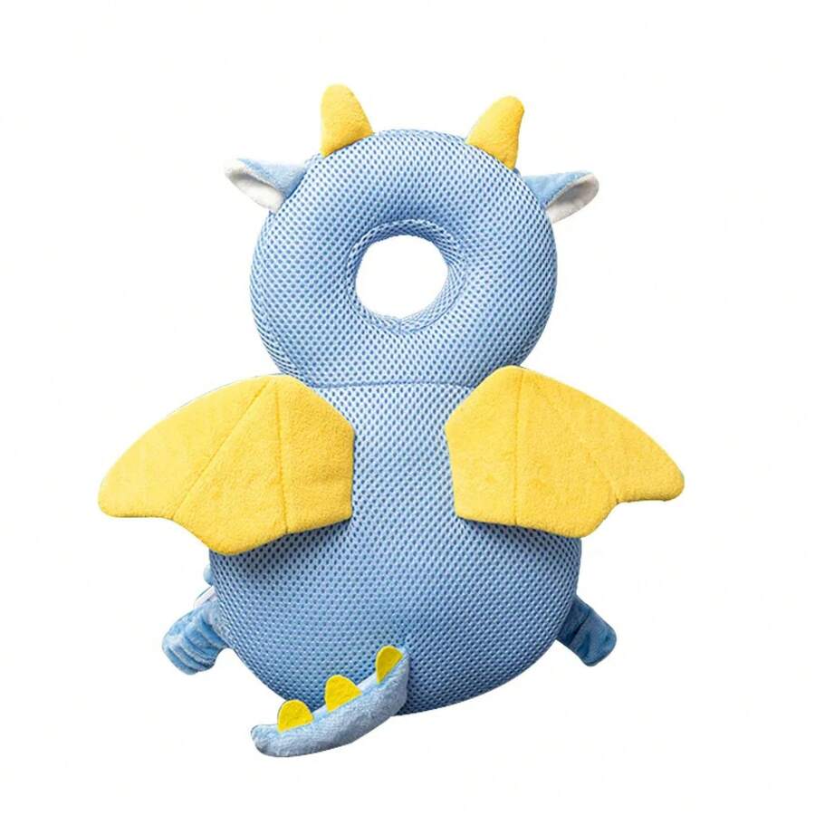Protector de cabeza para bebé de 1 a 3 años, Protector de espalda de Tencel transpirable, cojín para la espalda, almohadas de de dibujos animados para evitar lesiones2026 4JSA - dragón - Ver 1