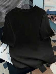 Women's T-Shirt With Funny Quote 2025 - "Stop Making Drama, You're Not" Graphic Tee, Casual Outdoor Wear, Black Summer - 黑色 - 查看 2