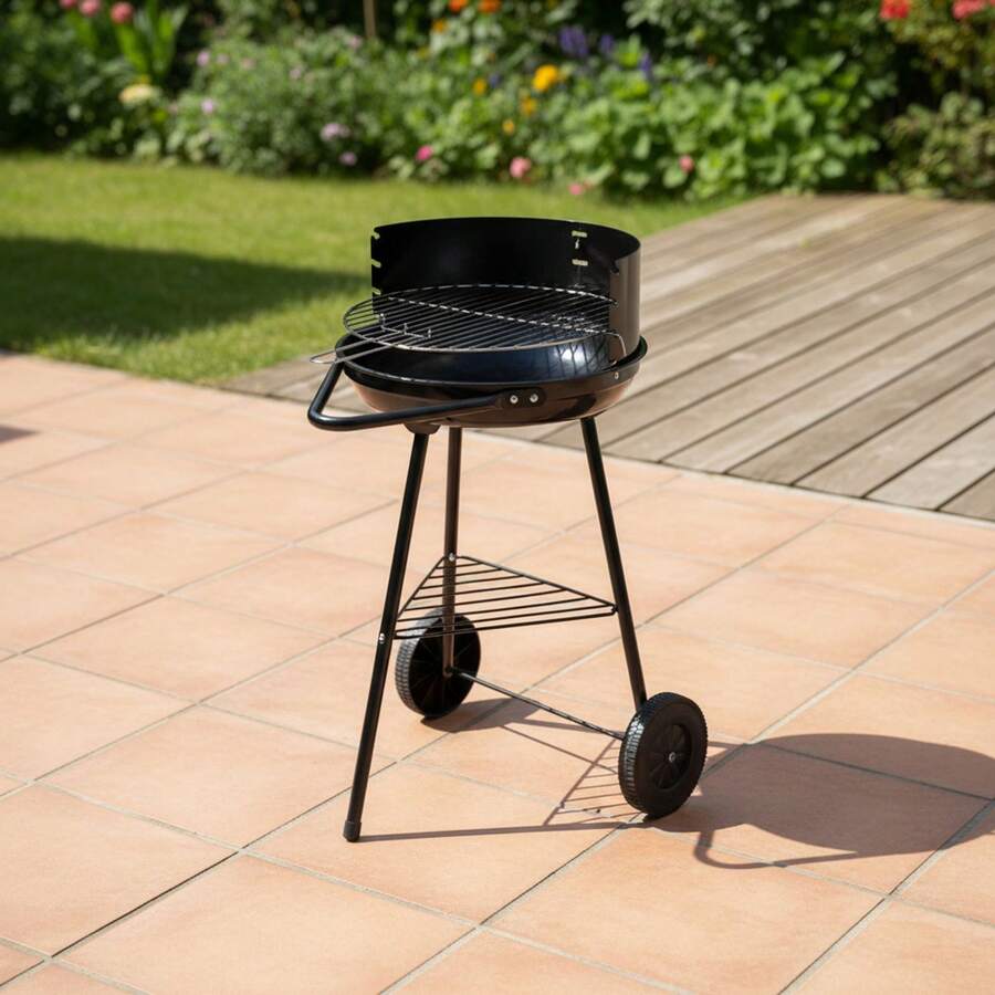 Inde ALGON | Barbacoas de Carbón con Parrilla Zincada, Modelos Redondos, Rectangulares y de Sobremesa en Varios Tamaños, Barbacoas Portátiles para Jardín, Terraza o Camping - Envío GRATIS ✅ Entrega 24/48h a España (península) - Ø41 cm - Ver 1