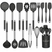 Cooking Utensil Set, 15pcs Silicone Cooking Kitchen Utensils Set, Nonstick Best Kitchen Cookware With Stainless Steel Handle Bl - Multicolor - View 1