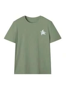 Women's Loose-Fitting Short-Sleeved T-Shirt With Whale Shark Print, Soft And Breathable, Ideal For Beach, Travel, Ocean Adventures, Music Festivals And Casual Urban Summer Wear. - 綠色 - 查看 4
