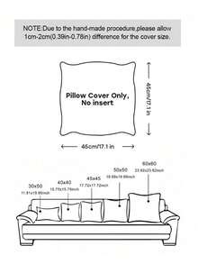 1pc Vintage Cream Embroidered Throw Pillow Cover, Retro Floral Pattern Design Cushion Cover, 45X45cm, Suitable For Living Room & Bedroom Decor, Machine Washable - Beige - View 3