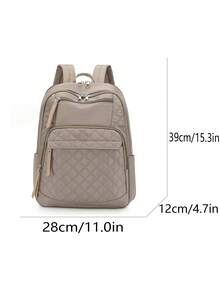 Mochila impermeable de gran capacidad, de moda y versátil - Caqui - Ver 7