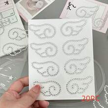 4-Color Angel Wings 3D Rhinestone Stickers, DIY Decorative Gems, Suitable For Face, Planner, Notebook, Phone Case, Laptop, High-Quality Adhesive, Easy To Apply, Won't Easily Fall Off - Multicolor - View 15