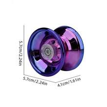 Squishy--Non-Responsive Yo-Yo, AlloyMaterial, Purple Color, Suitable ForBeginners, Adults, Intermediate AndAdvanced Players - Multicolor - View 10