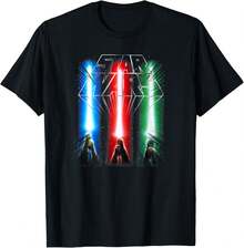 Classic Epic Lightsabers Jedi Force Logo T-Shirt - màu đen - Xem 2