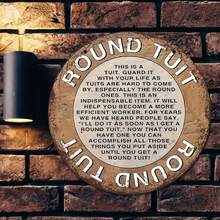 2D Retro Iron Round Sign | Decorative Plaque With Humorous Quotes, Suitable For Rustic Home And Kitchen, Easy To Hang | Funny Wall Art, Graduation Gift, Bedroom Decor, Yard Decor, Great Gift For Family, Friends, Neighbors For All Occasions, Ramadan, Easter - A - View 3